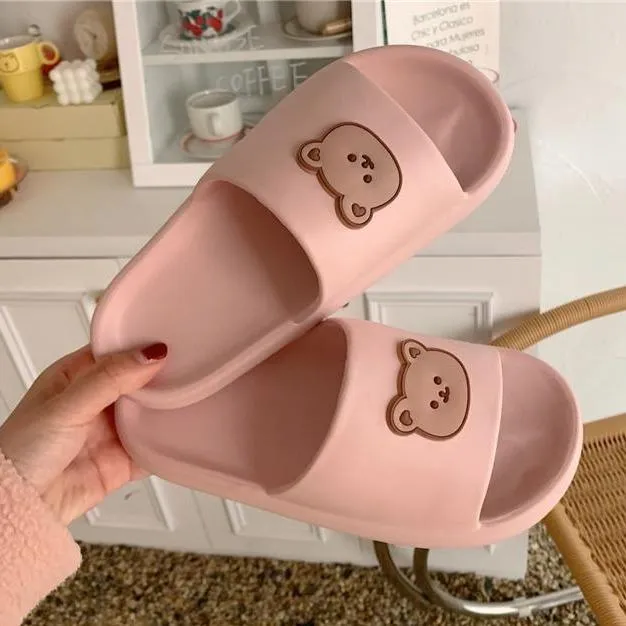 Beary Cute Open-toe Slippers