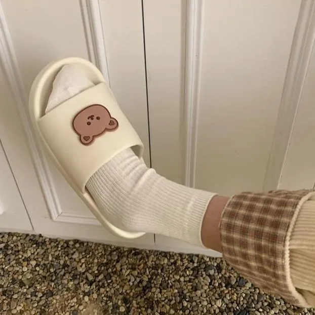 Beary Cute Open-toe Slippers