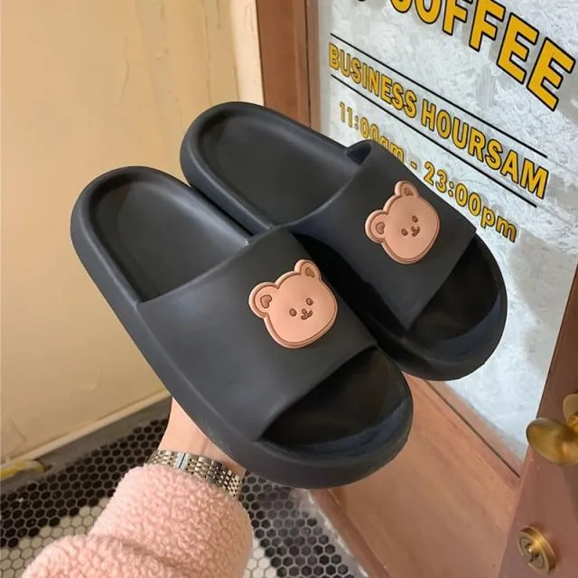 Beary Cute Open-toe Slippers