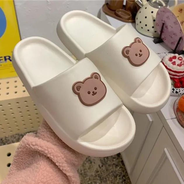 Beary Cute Open-toe Slippers