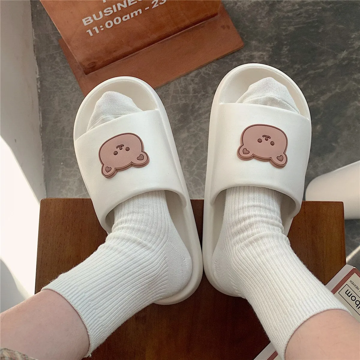 Beary Cute Open-toe Slippers