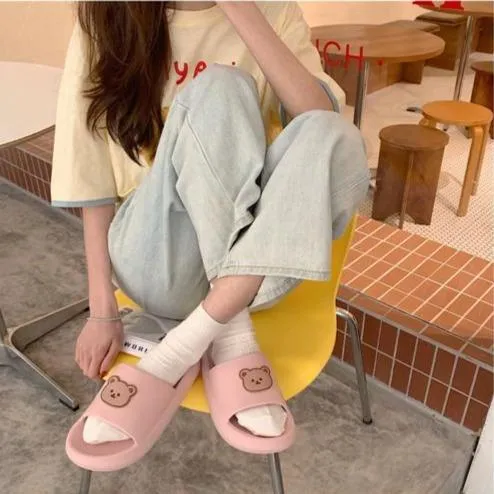 Beary Cute Open-toe Slippers