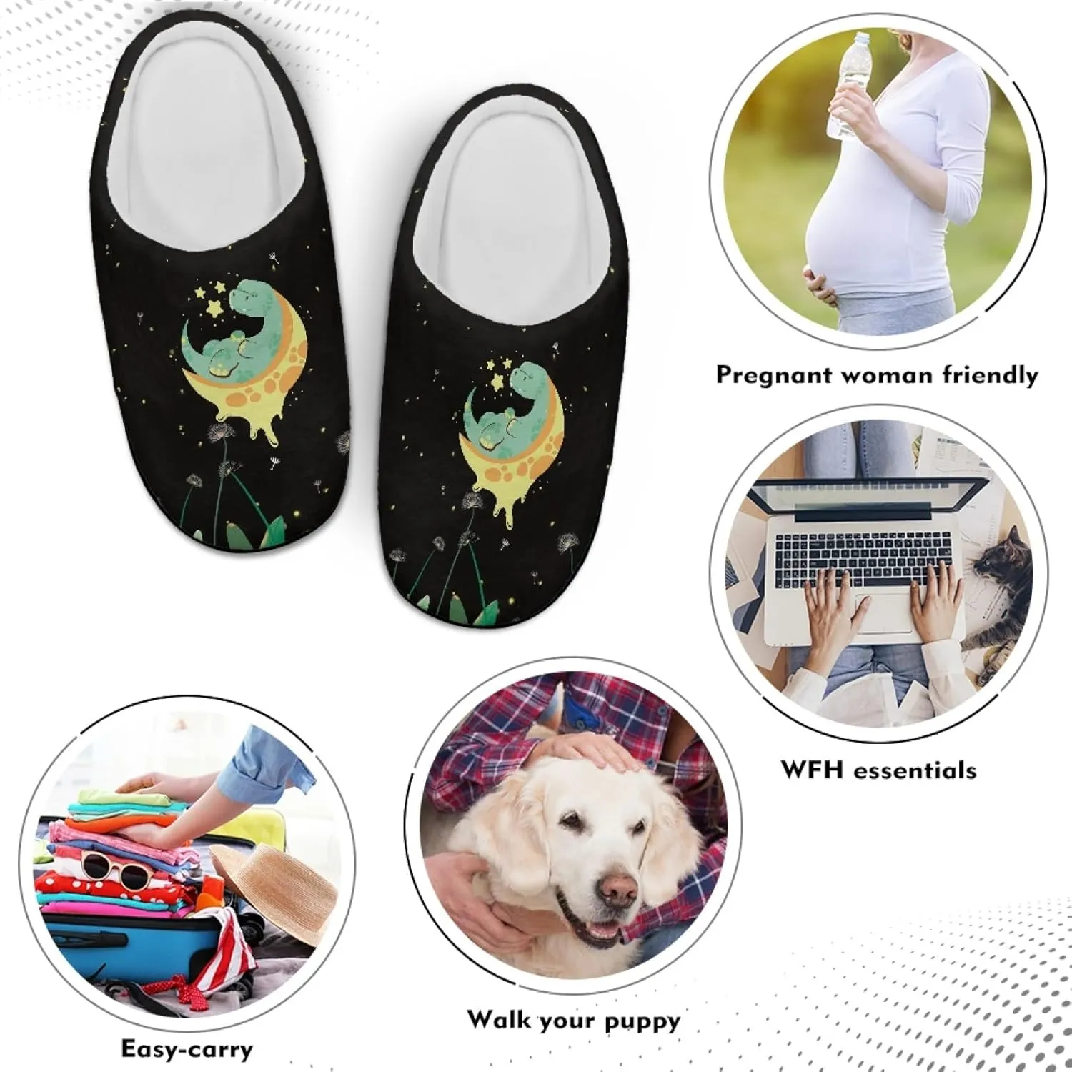 Bedroom Slippers for Adults Women House Slippers for Men