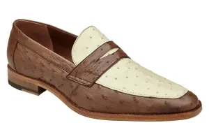 Belvedere Espada 02440 Tabac/Bone Genuine Ostrich Loafers