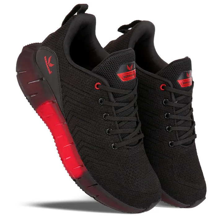 Bersache Lightweight Casual Sneaker Shoes For Men Black-9023