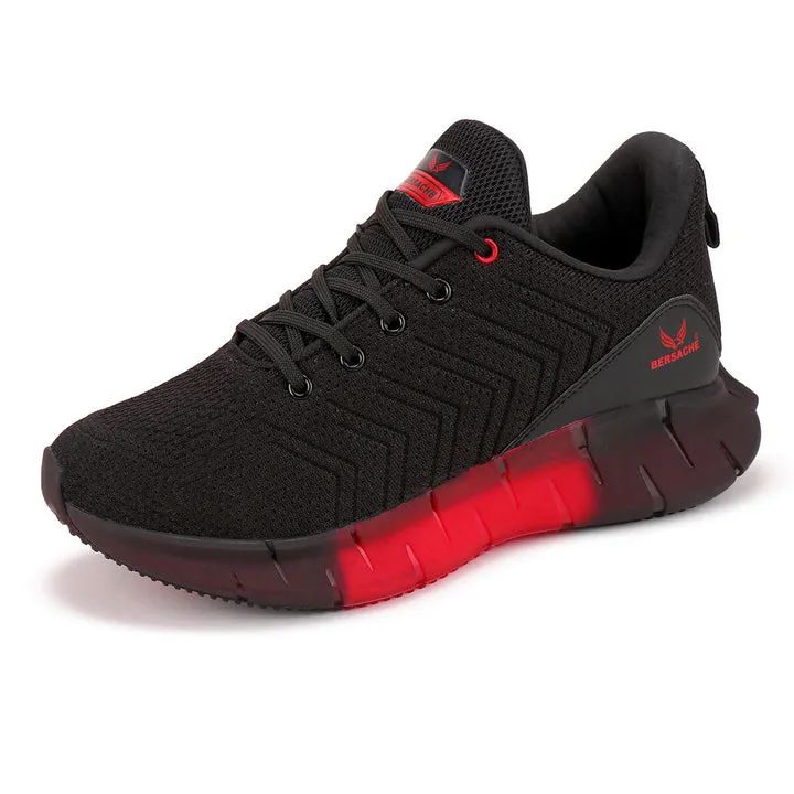 Bersache Lightweight Casual Sneaker Shoes For Men Black-9023