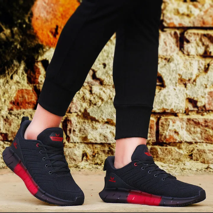 Bersache Lightweight Casual Sneaker Shoes For Men Black-9023