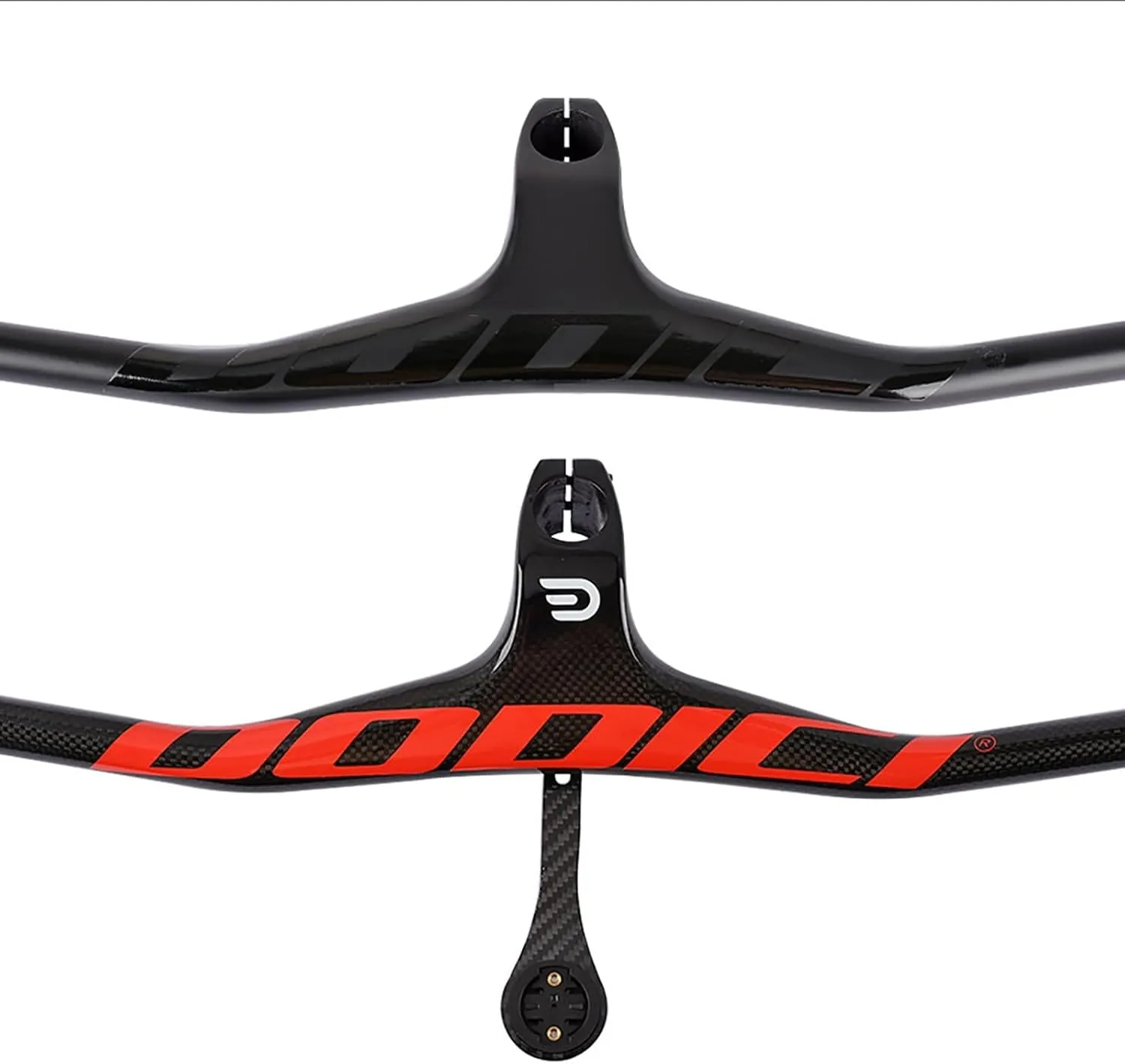 Bikes Handlebar Full Carbon Fiber 28.6mm Mountain Bicycle Integrated Handlebar Flat/Riser Bike Handlebar with Bicycle Stem Handlebar Tape