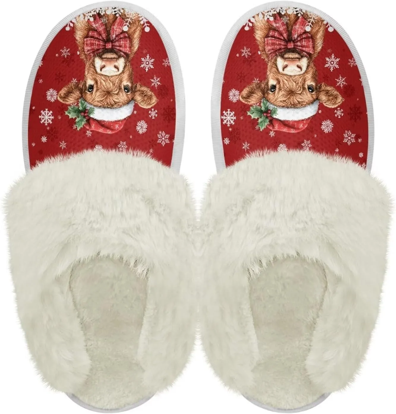 Binienty Women's Men's House Slippers Memory Foam Indoor Outdoor Fuzzy Slipper Bedroom Shoes