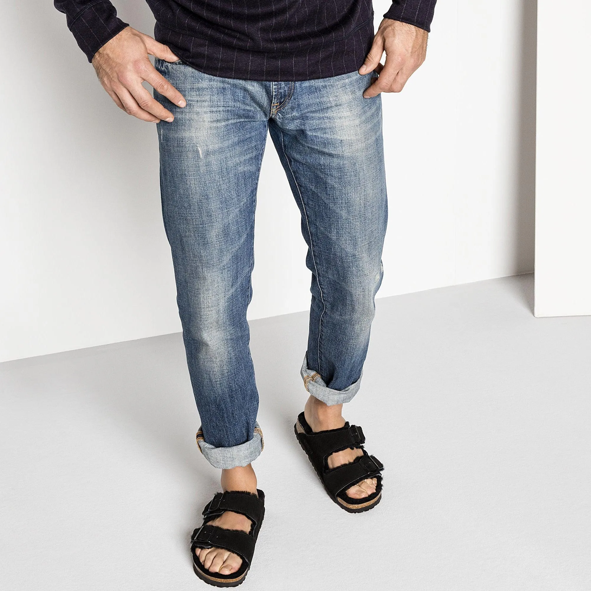 Birkenstock Arizona Black Shearling