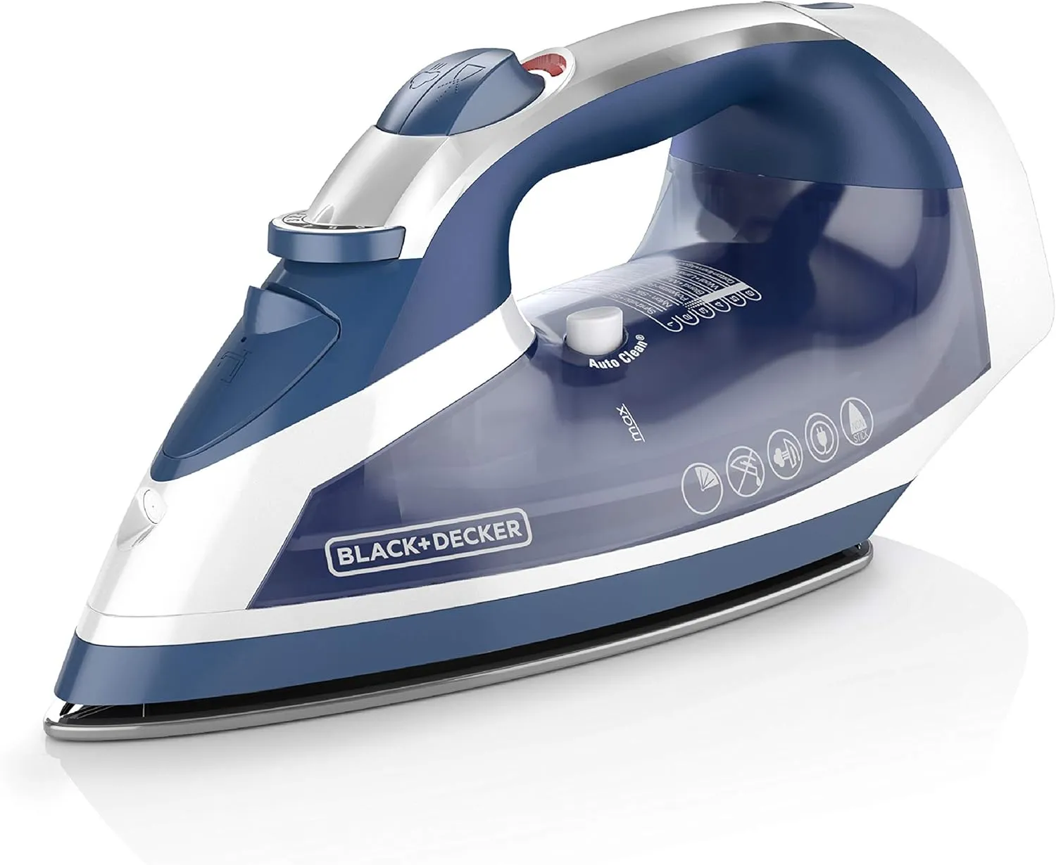 BLACK DECKER Xpress Steam™ Cord Reel Iron with Nonstick Soleplate, Blue, ICR16X