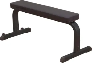 Body-Solid (GFB350B) Adjustable 600 lbs. Capacity Flat Utility Weight Bench for Strength Training, Stretching, Ab Exercises, and Dumbbell Curls, Black