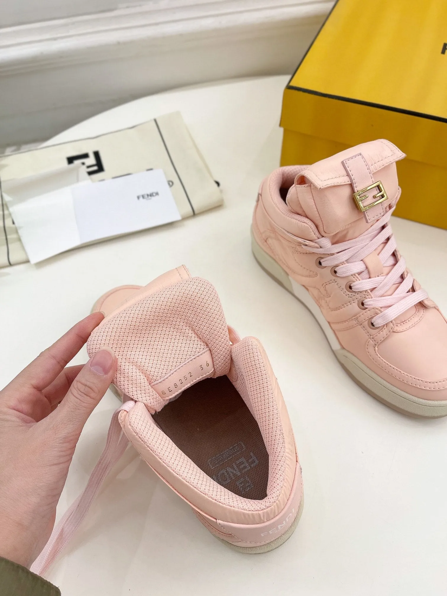 BOOTS SOCK LAMBSKIN LIGHT SNEAKER PINK FENDI FENDI On-budget IN Energy-saving LOGO