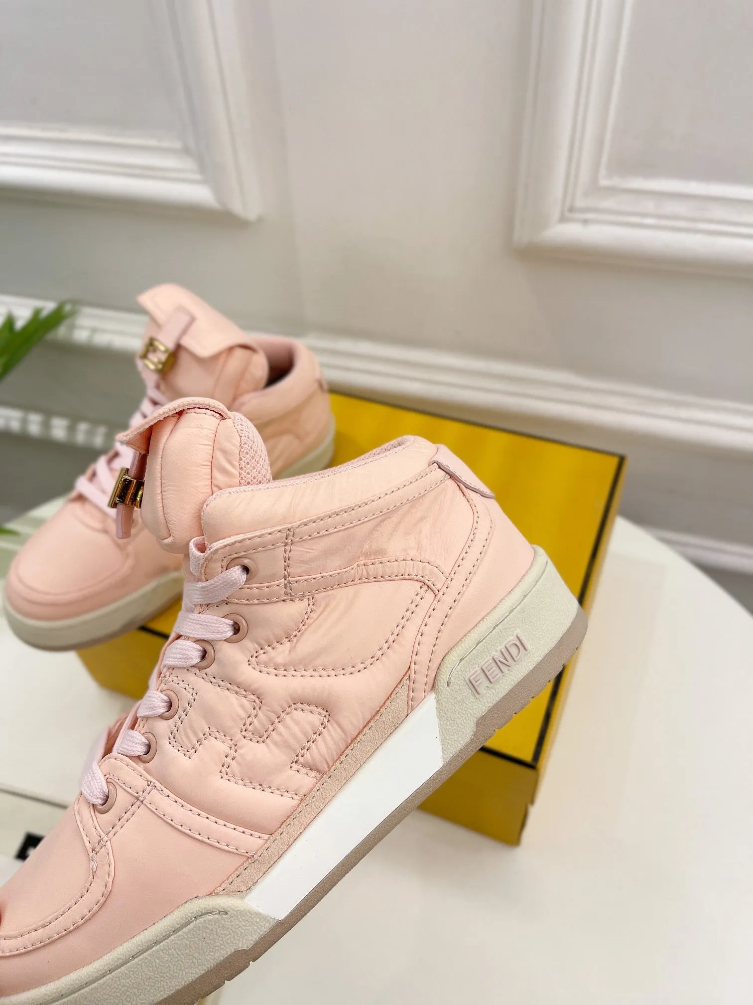 BOOTS SOCK LAMBSKIN LIGHT SNEAKER PINK FENDI FENDI On-budget IN Energy-saving LOGO