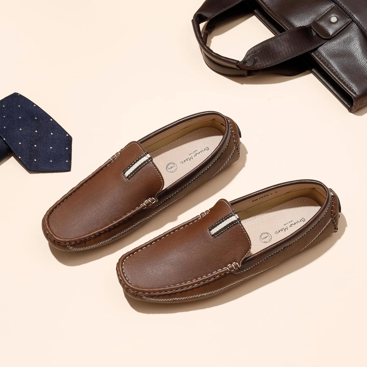 Bruno Marc Men's Driving Moccasins Penny Loafers Slip on Loafer Shoes
