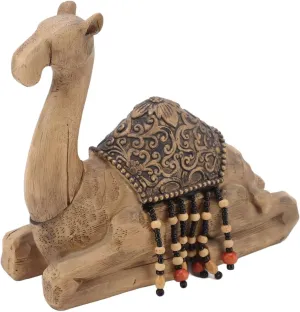 Camel Statue Resin Camel Figurine 6.69x2.75x6.29in Desert Animal Figurines Camel Ornament Retro Style Room Decor Exquisite Living Room Decor for Home Office Decor (S)