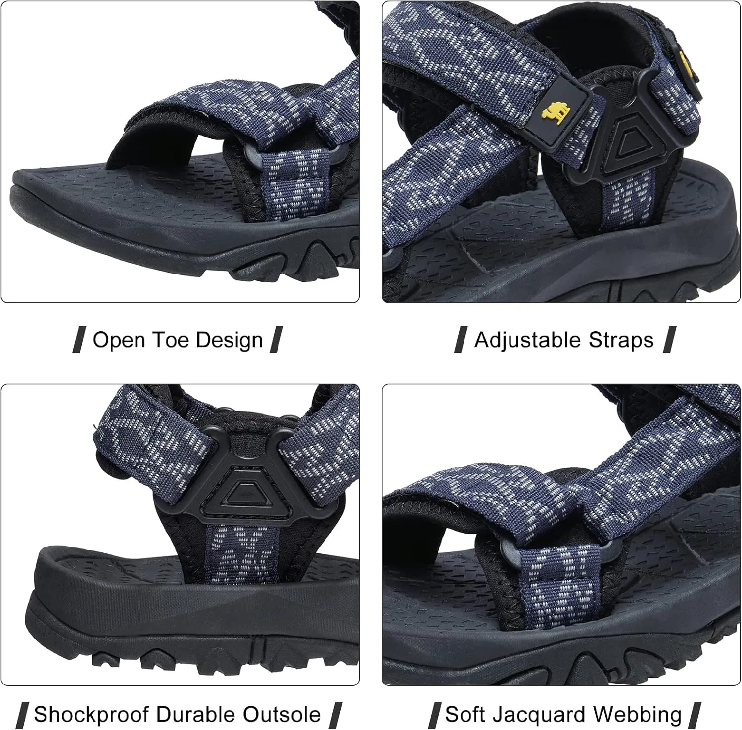 CAMELSPORTS Men’s Sandals Hiking Athletic Sandals Non-slip Water Sandals Comfortable Sport Sandals Open Toe Casual Beach Sandals