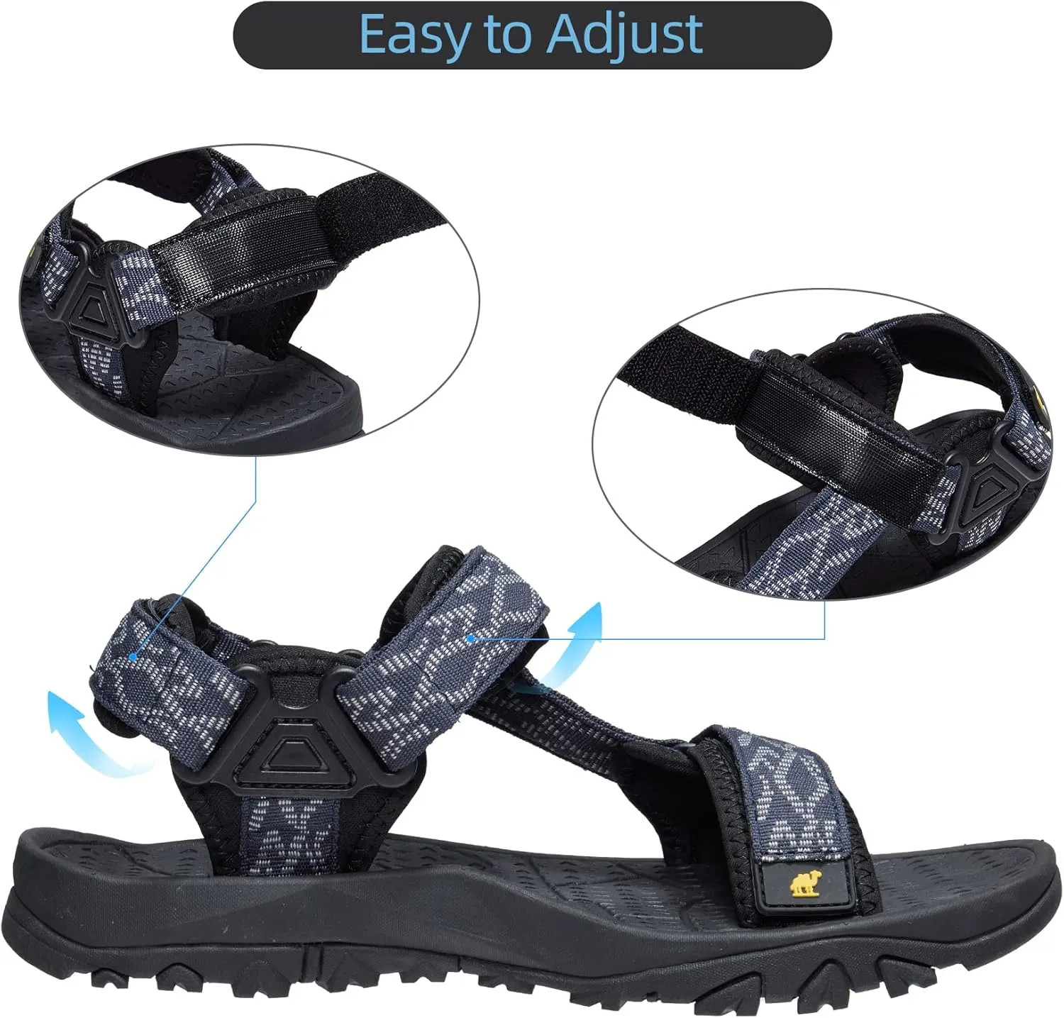 CAMELSPORTS Men’s Sandals Hiking Athletic Sandals Non-slip Water Sandals Comfortable Sport Sandals Open Toe Casual Beach Sandals