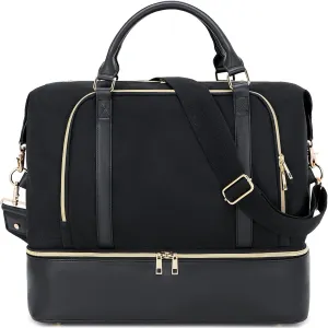 CAMTOP Women Ladies Travel Weekender Bag Overnight Duffel Carry-on Tote Bag fit 15.6 Inch Laptop Computer