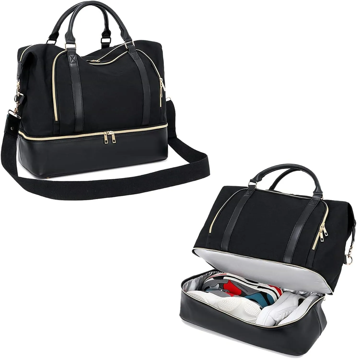 CAMTOP Women Ladies Travel Weekender Bag Overnight Duffel Carry-on Tote Bag fit 15.6 Inch Laptop Computer