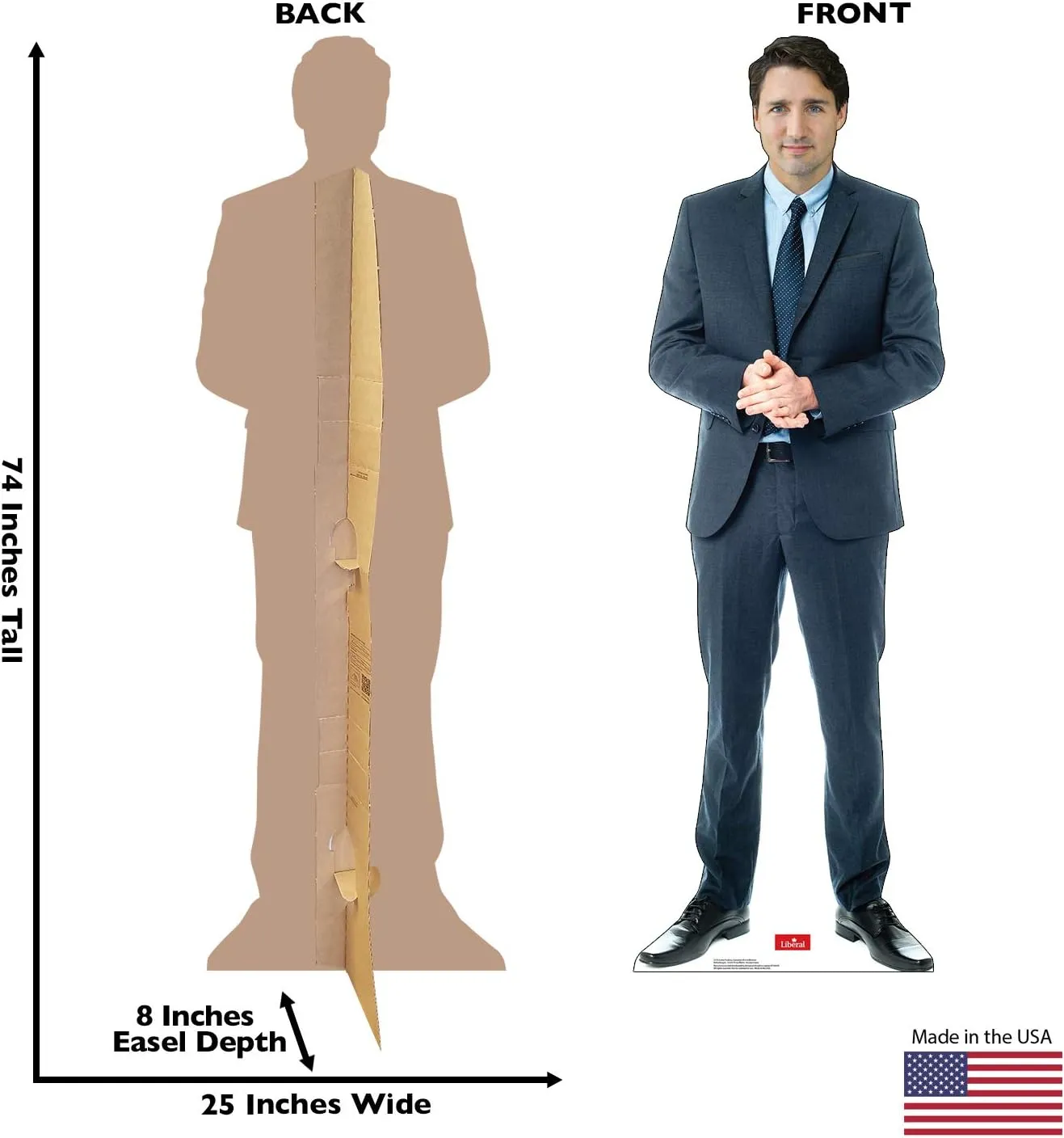 Cardboard People Canadian Prime Minister Justin Trudeau Life Size Cardboard Cutout Standup