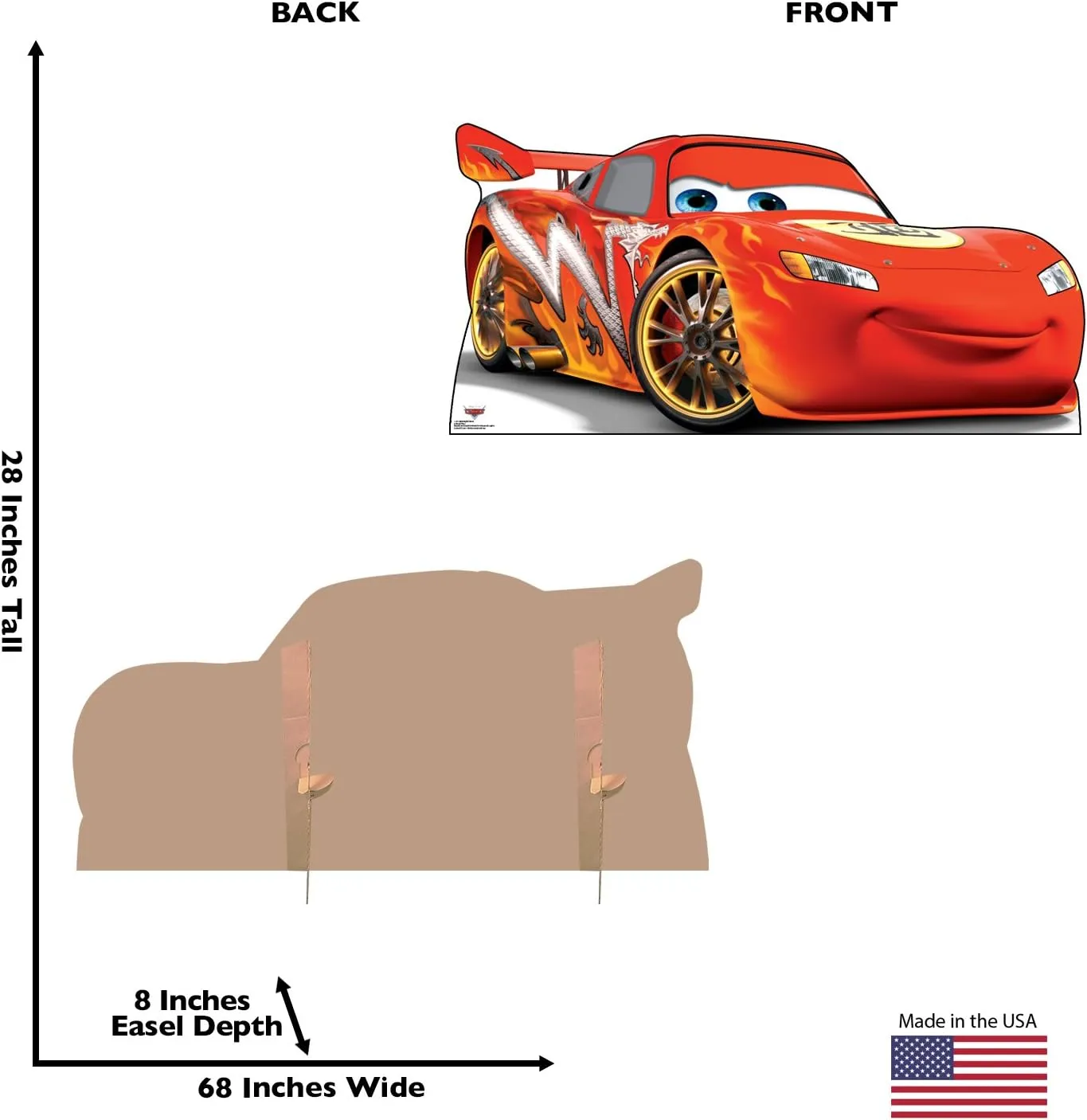 Cardboard People Lightning McQueen Life Size Cardboard Cutout Standup - Disney Pixar's Cars