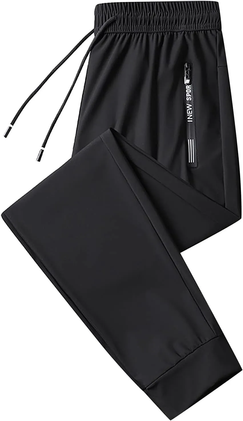 Cargo Work Pant Men Elastic Waist Casual Cargo Pants Athletic Sweatpants with Pockets Joggers Sweat Pant
