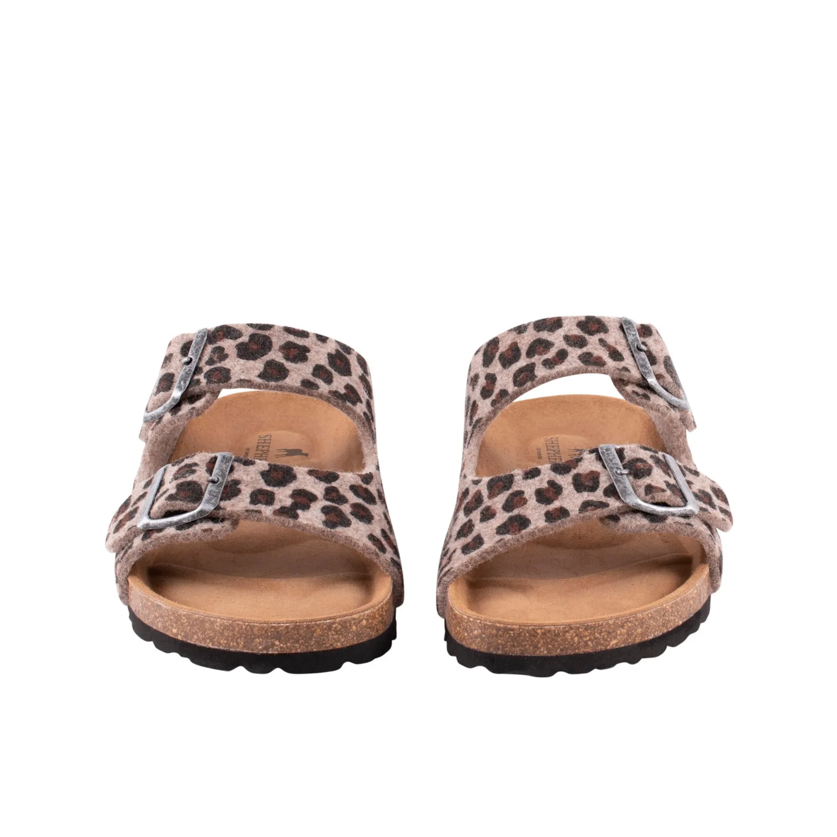 Cassandra Wool Blend Sandals, Leopard