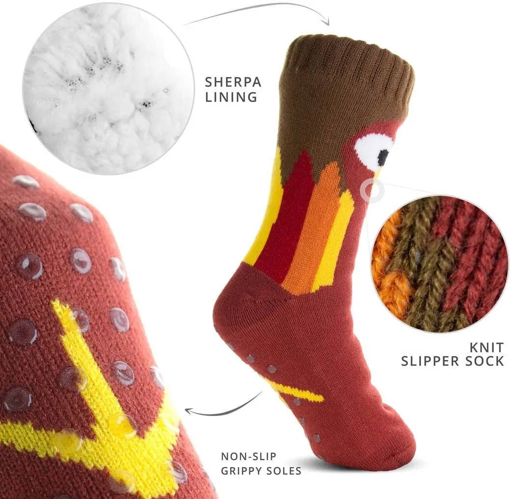 ChalkTalkSPORTS Slipper Sock | Holiday & Costume Socks | Sherpa Fleece Lined | One Size Fits Most