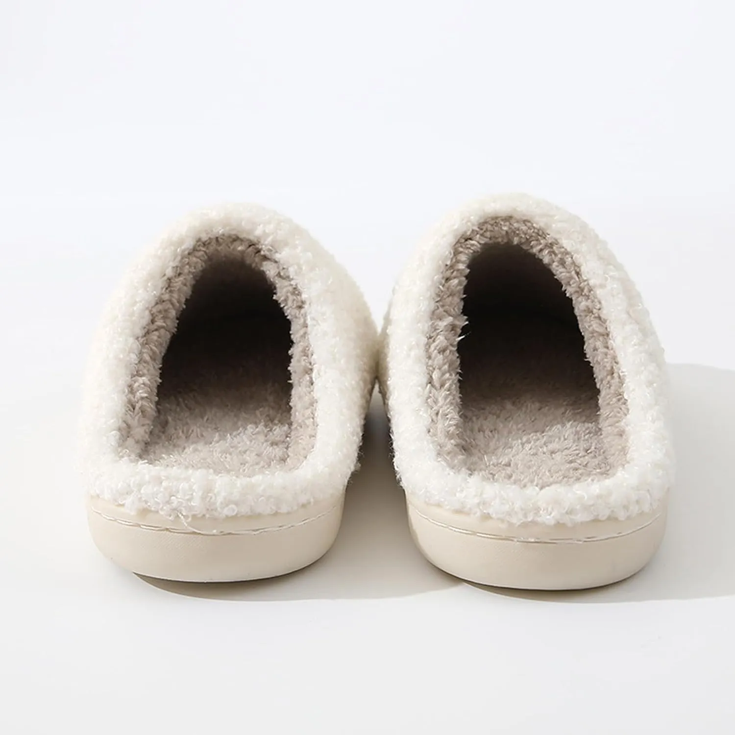 Christmas Slippers Reindeer Slippers for Women and Men Holiday Halloween Slippers Indoor Bedroom Fluffy Warm Fleece Slippers Winter Soft Cozy Home Non-Slip Soft Plush Slip-on Wool Lined House Shoes