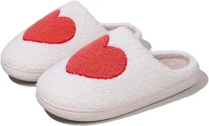Christmas Slippers Reindeer Slippers for Women and Men Holiday Halloween Slippers Indoor Bedroom Fluffy Warm Fleece Slippers Winter Soft Cozy Home Non-Slip Soft Plush Slip-on Wool Lined House Shoes