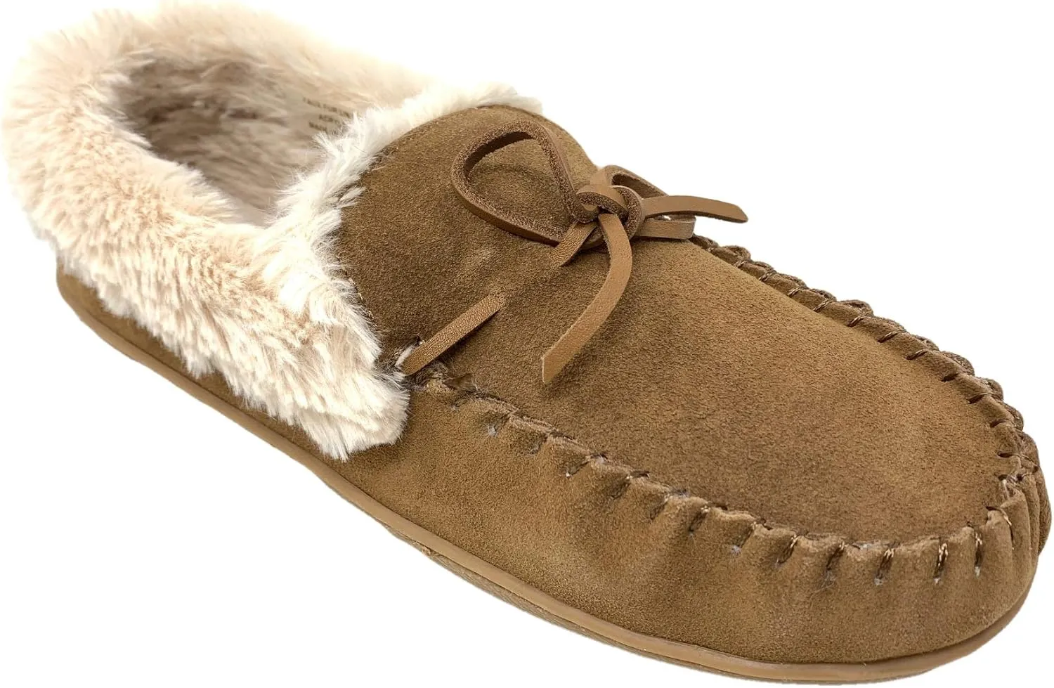 Clarks Women's Faux Fur Lined Moccasin House Shoe Indoor & Outdoor Slipper