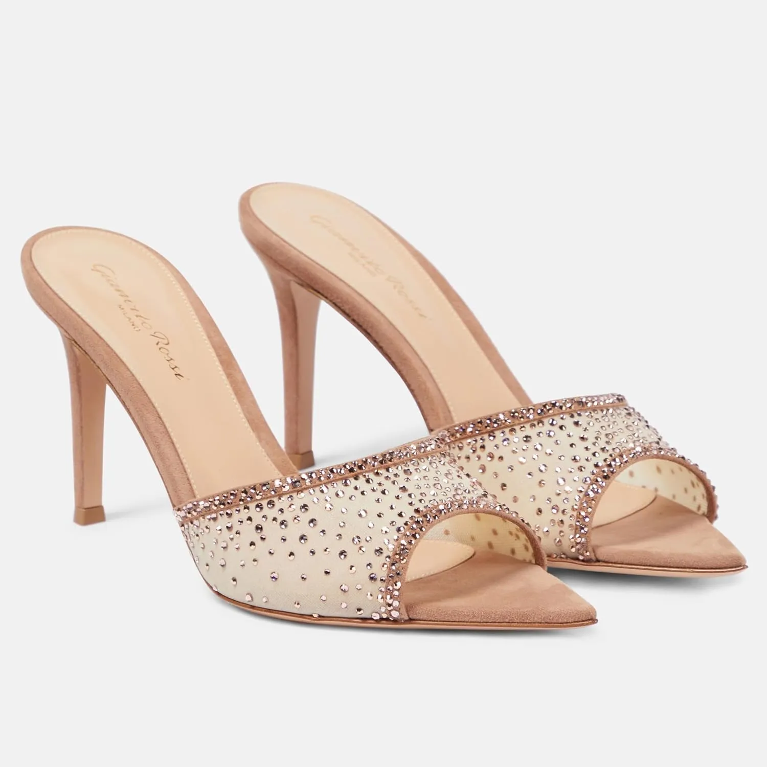 Clear Heels For Women, Clear Crystal Rhinestone Heels For Party Dress Pumps Shoes, Open Toe Heeled Sandals.
