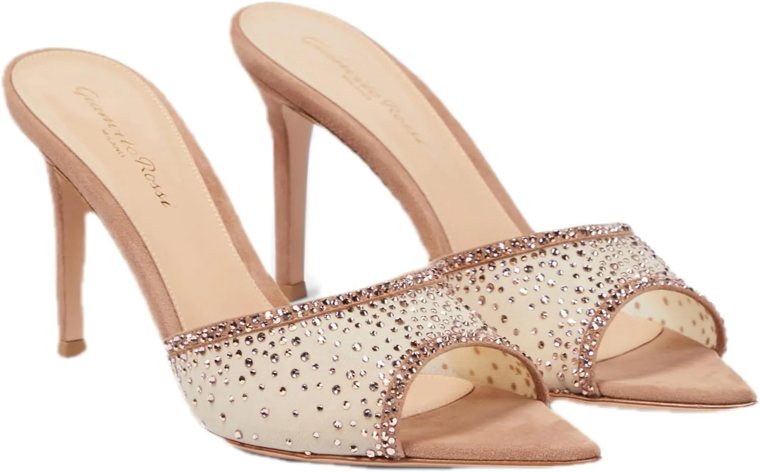 Clear Heels For Women, Clear Crystal Rhinestone Heels For Party Dress Pumps Shoes, Open Toe Heeled Sandals.