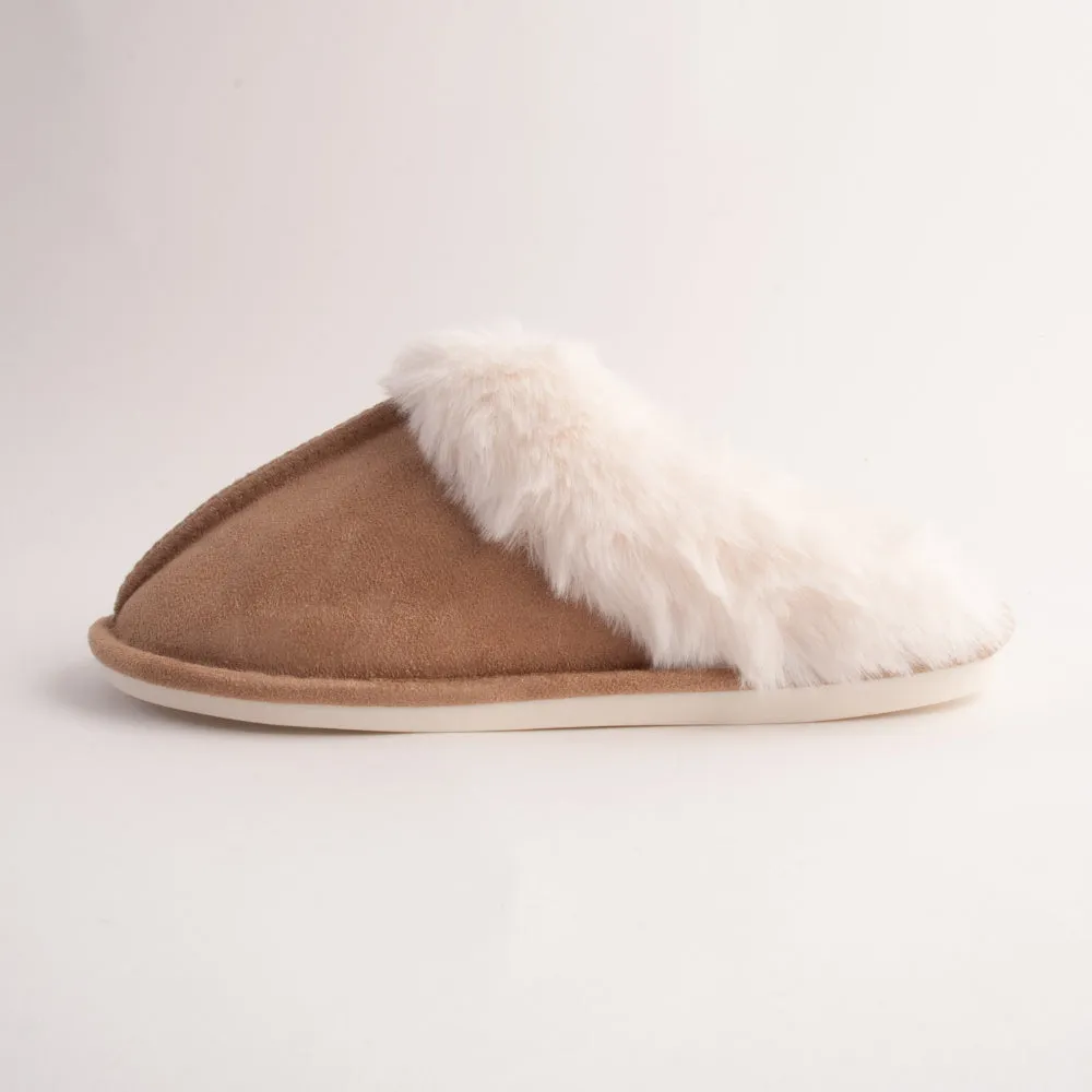 Closed Toe Fluffy slipper - SAND