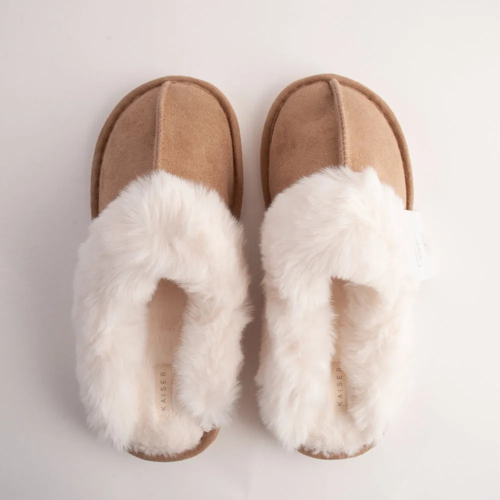 Closed Toe Fluffy slipper - SAND