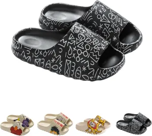Cloud Slippers and Pillow Slippers for Women and Men,Quick Drying Open Toe Thick Soft Slides Slippers,Beach Shoes Water Shoes Non-Slip Indoor and Outdoor Sandals