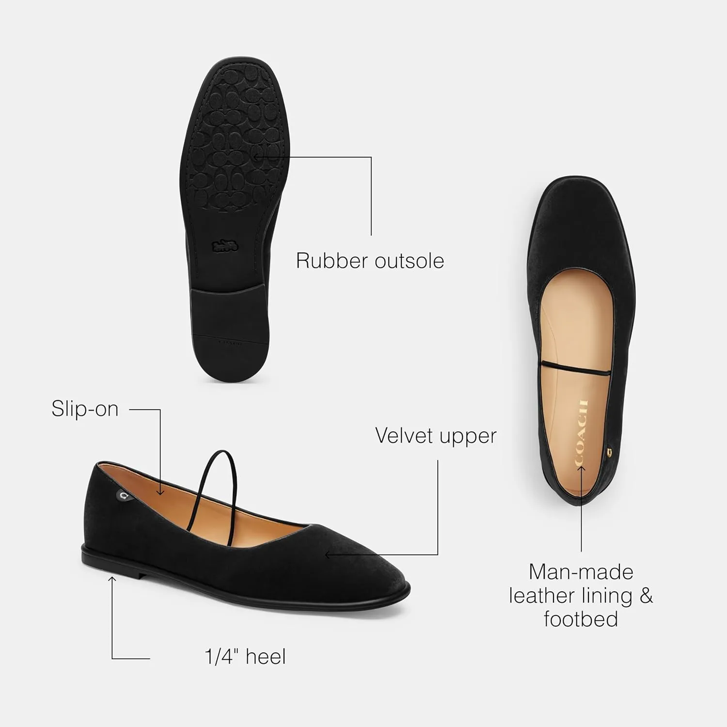 Coach Women's Emilia Mary Jane Ballet Flat