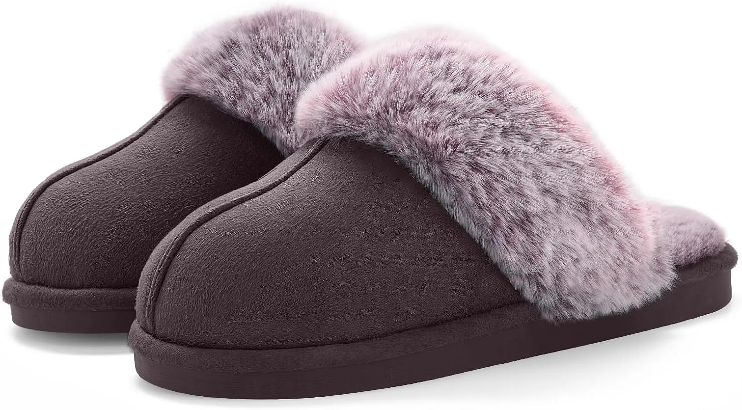 Cozyfurry Womens Slipper Fuzzy Fluffy House Slippers Faux Fur Cozy Warm Soft Indoor Shoes Memory Foam Anti-skid Rubber Sole