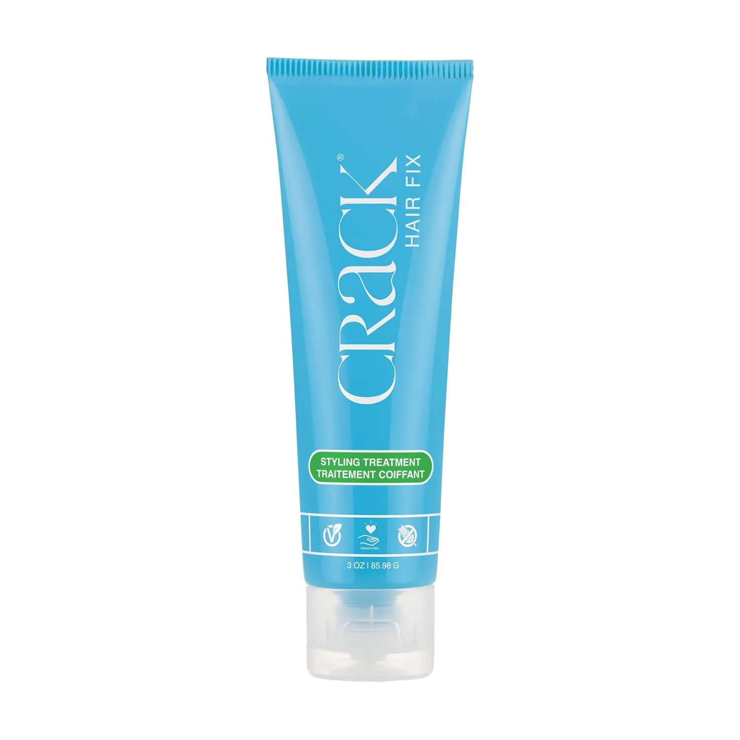 Crack HAIR FIX Styling Treatment - Multi-Tasking, Anti-Frizz, Leave-In Styling Cream with Protection from Humidity, Chlorine, Heat Treatments & Sun, 3 oz