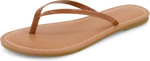 CUSHIONAIRE Women's Cora Flat Flip Flop Sandal with  Comfort