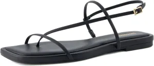 CUSHIONAIRE Women's Glory strappy flat sandal  Memory Foam and Wide Widths Available