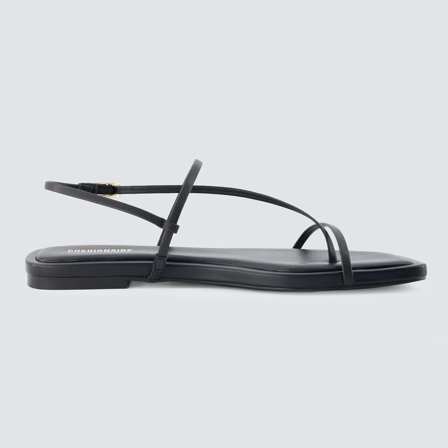 CUSHIONAIRE Women's Glory strappy flat sandal  Memory Foam and Wide Widths Available