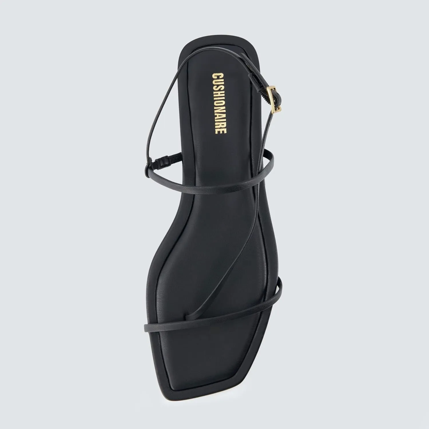 CUSHIONAIRE Women's Glory strappy flat sandal  Memory Foam and Wide Widths Available