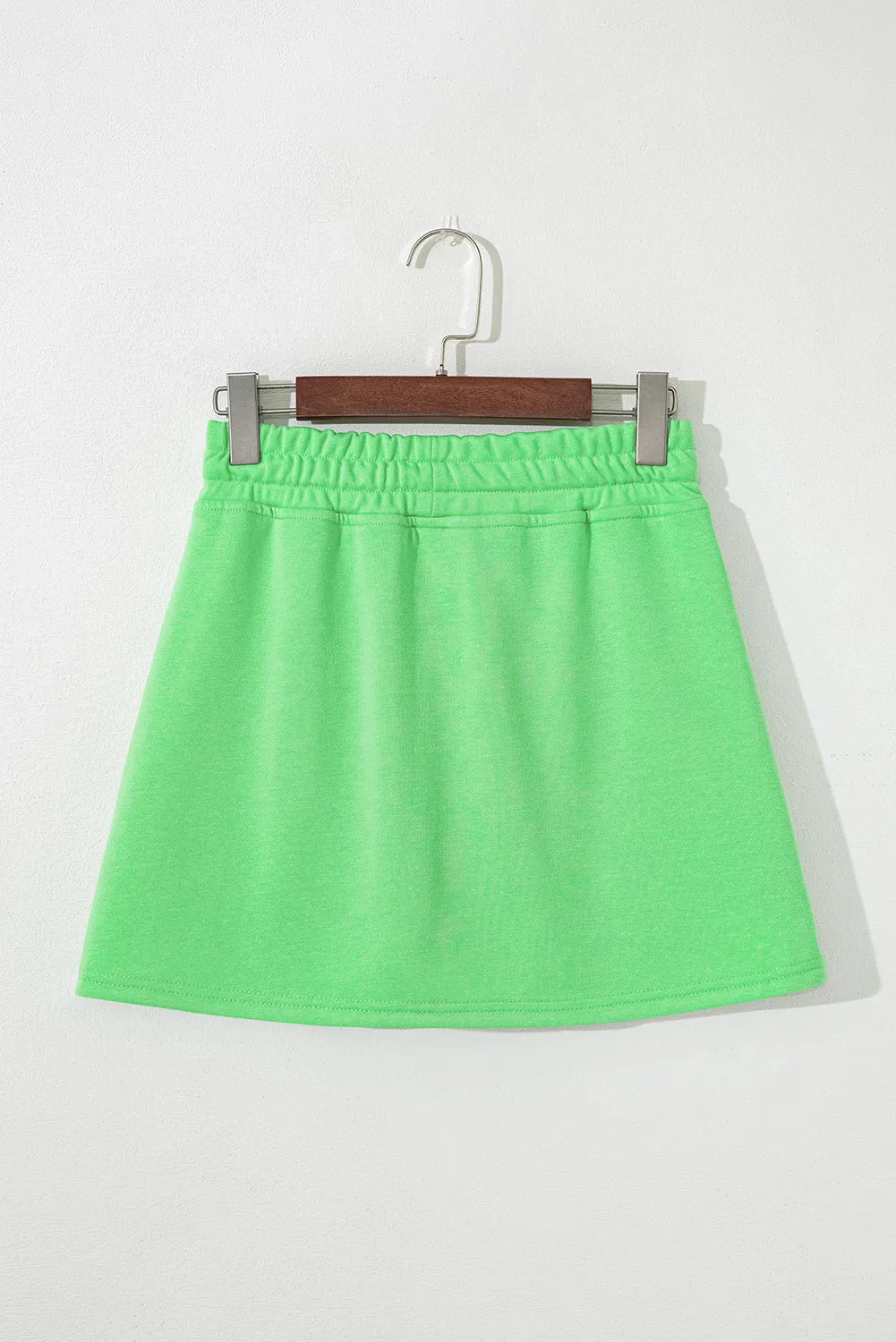 Cyan Burst Terry Skort – Light Green Drawstring Mini | Sneaker Match for New Balance 9060 “Cyan Burst”