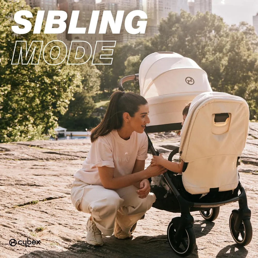 Cybex Gazelle S Stroller, Modular Double Stroller for Infant and Toddler, Includes Detachable Shopping Basket, Over 20  Configurations, Folds Flat for Easy Storage, Lava Grey