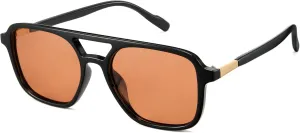 Cyxus Retro Aviator Sunglasses for Women Vintage 70s Style Polarized Lens UV Protection for Beach Music Festivals Shopping