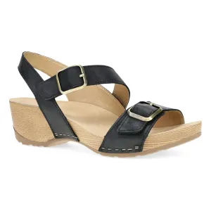 Dansko Women's Trinity Nubuck Sandal - Black Burnished