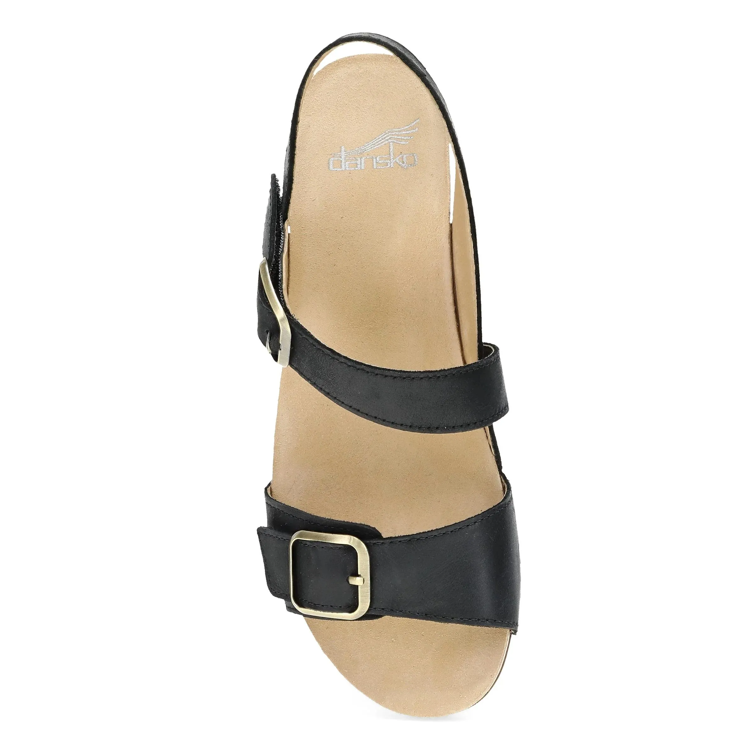 Dansko Women's Trinity Nubuck Sandal - Black Burnished