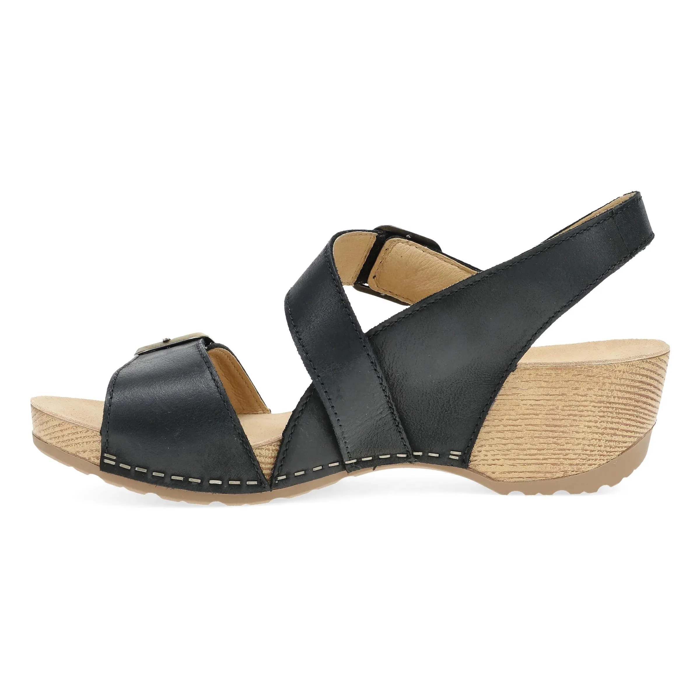 Dansko Women's Trinity Nubuck Sandal - Black Burnished